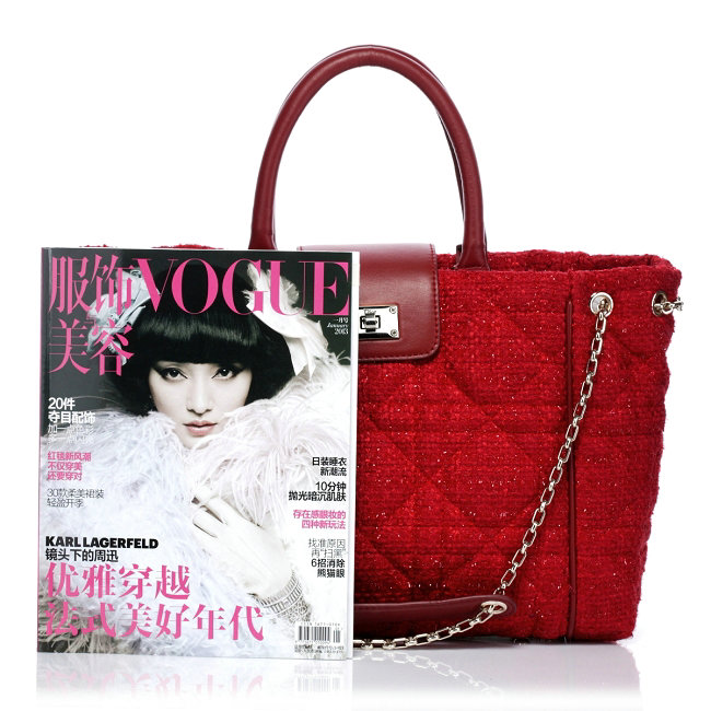 dior milly la foret shopping bag 0905 red